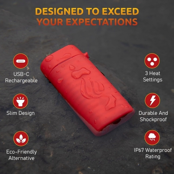 Rechargeable Hand Warmer - POWERPAW IP67 Rated Waterproof Portable Hand Warmers - Picture 5 of 9